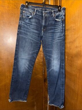 American Eagle Outfitters Men's Medium/Dark Blue Bootcut Jeans